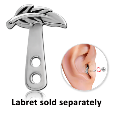 316L SURGICAL STEEL TRAGUS WRAP - LEAVES