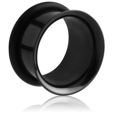BLACK PVD COATED STAINLESS STEEL SINGLE FLARED TUNNEL