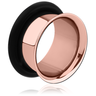 ROSE GOLD PVD COATED STAINLESS STEEL SINGLE FLARED TUNNEL