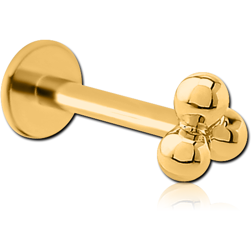 GOLD SURGICAL STEEL INTERNALLY THREADED MICRO LABRET