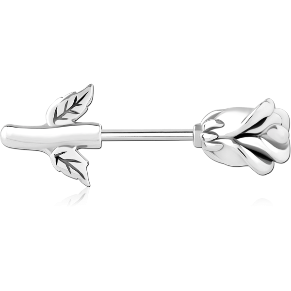 SURGICAL STEEL NIPPLE PIERCING INTERNAL THREADED BAR