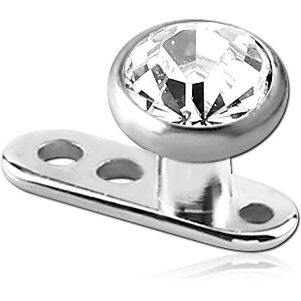 TITANIUM INTERNALLY THREADED MINI DERMAL ANCHOR WITH JEWELED DISC