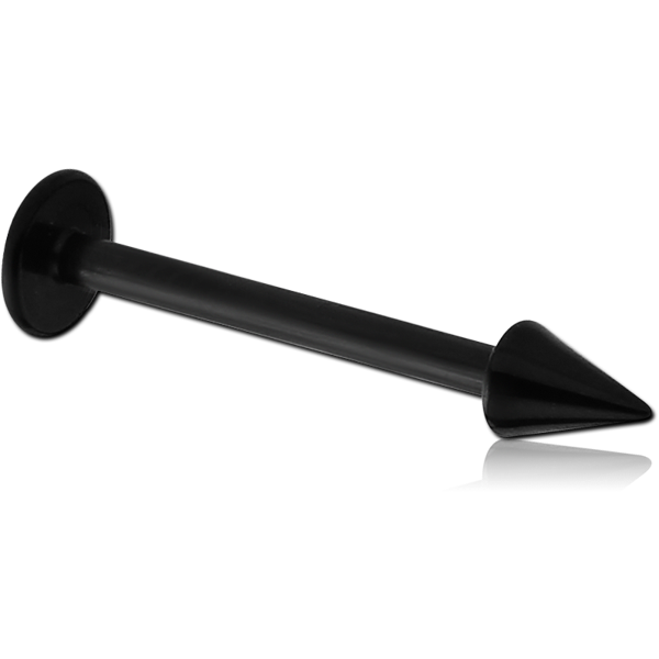 BLACK PVD COATED TITANIUM MICRO LABRET WITH CONE | BKTMLBC