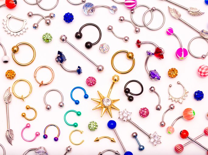 various piercings